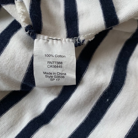 J.Crew Ruffle Sleeve Crew Neck Striped Top - XS - Picture 11 of 11